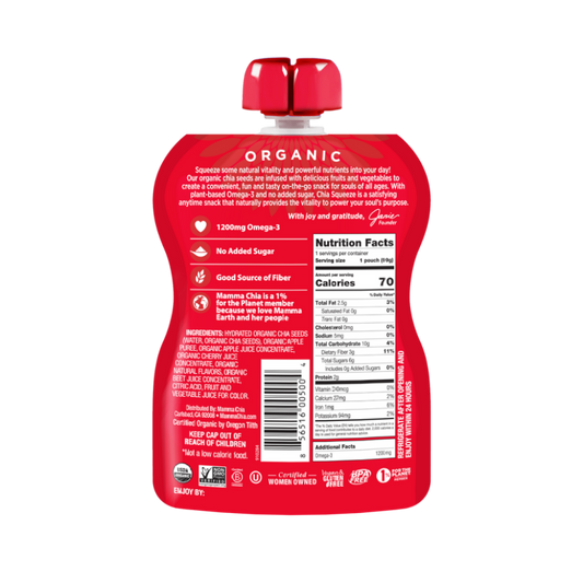Mamma Chia Organic Chia Squeeze Cherry Liebe 99 g