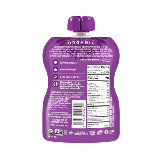 Mamma Chia Organic Chia Squeeze Blackberry Bliss 99 g
