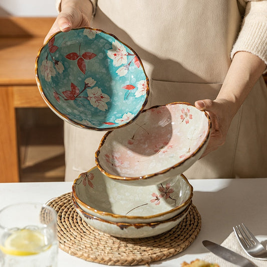 Farmhouse Stil Blumen Ceramic Bowls