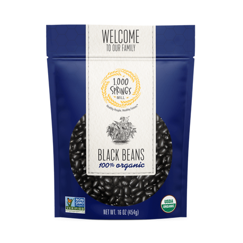 1000 Springs Mill Organic Schwarz Beans 454 g