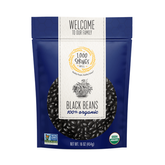 1000 Springs Mill Organic Schwarz Beans 454 g