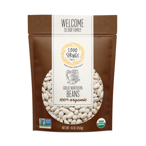 1000 Springs Mill Organic Great Northern Beans 454 g