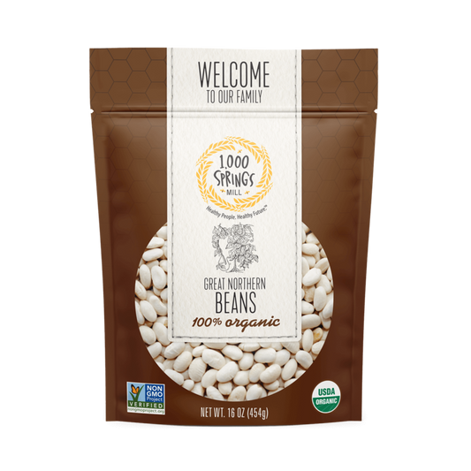 1000 Springs Mill Organic Great Northern Beans 454 g