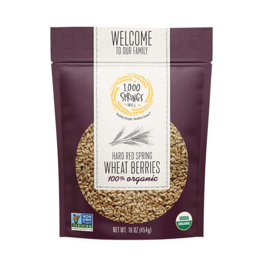 1000 Springs Mill Organic Hard Rot Spring Weizen Beeren 454 g