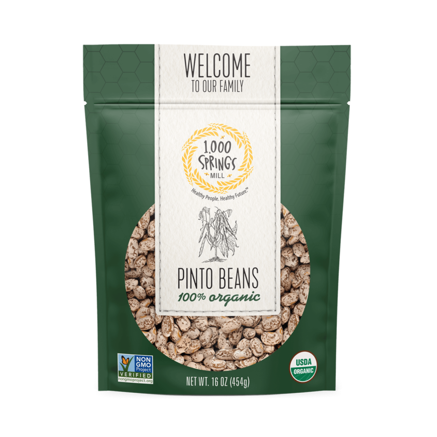 1000 Springs Mill Organic Pinto Beans 454 g