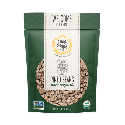 1000 Springs Mill Organic Pinto Beans 454 g