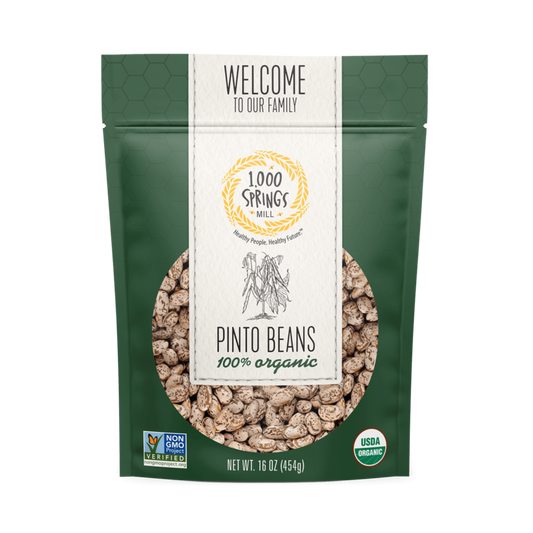 1000 Springs Mill Organic Pinto Beans 454 g