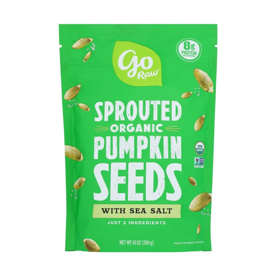 Go Raw Sprouted Organic Pumpkin Seeds mit Meersalz