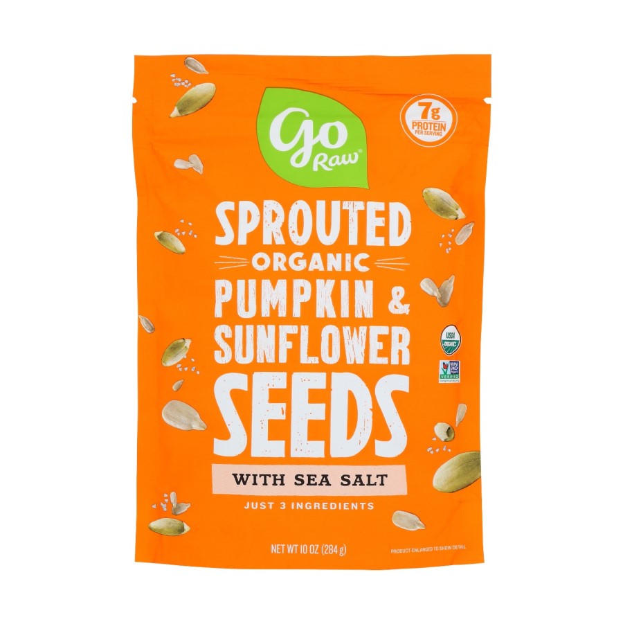 Go Raw Sprouted Organic Pumpkin & Sonnenblumensamen mit Meersalz 283 g