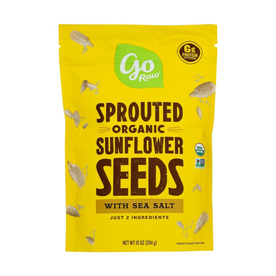 Go Raw Sprouted Organic Sonnenblumensamen mit Meersalz
