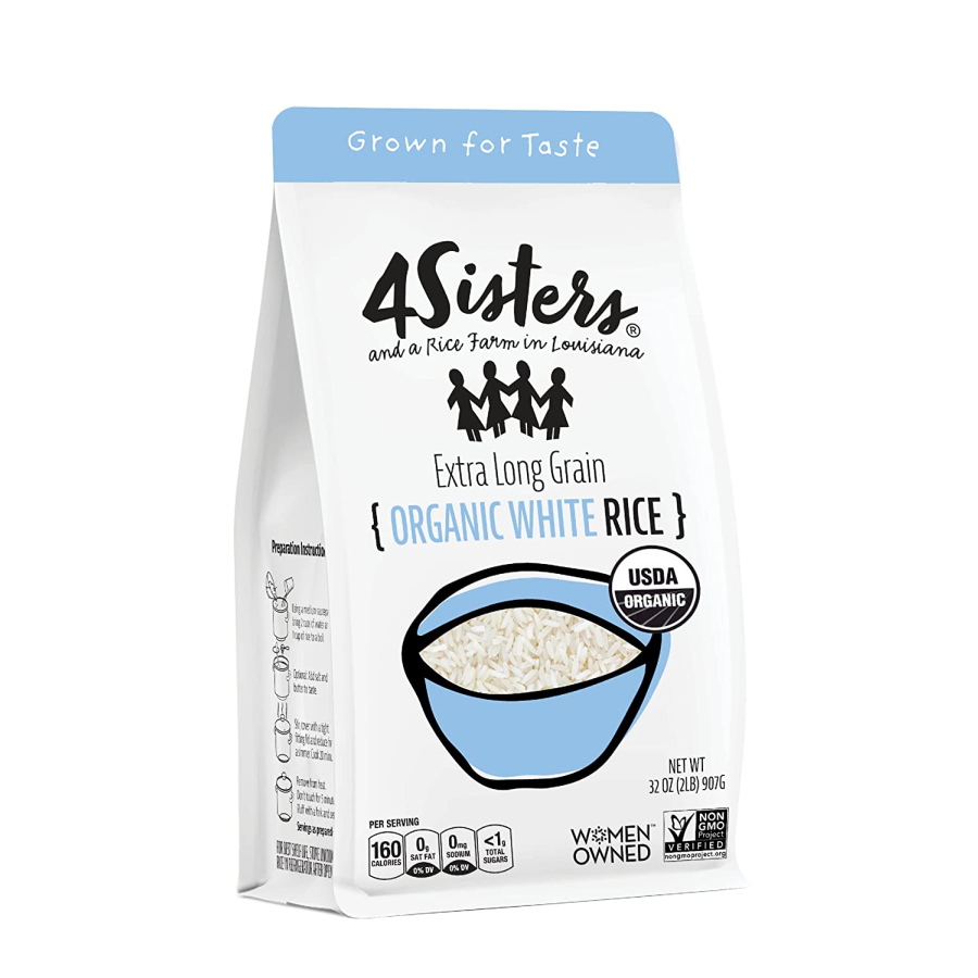 4 Schwestern Extra Langkorn Organic Weiß Rice 907 g