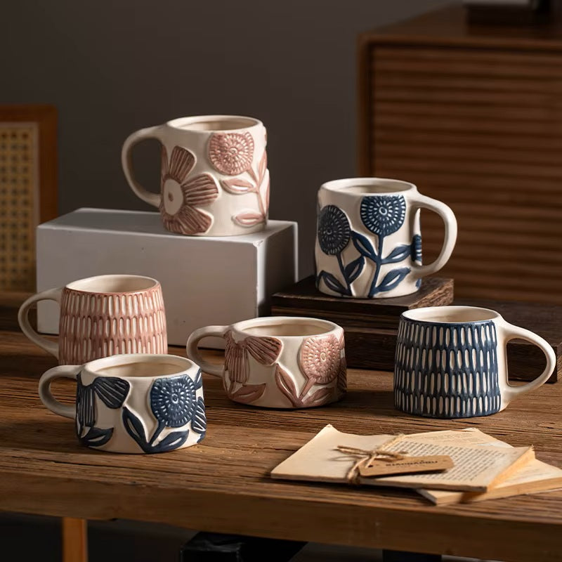 Organic Retro Craft Style Keramikbecher