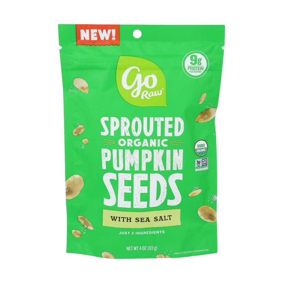 Go Raw Sprouted Organic Pumpkin Seeds mit Meersalz