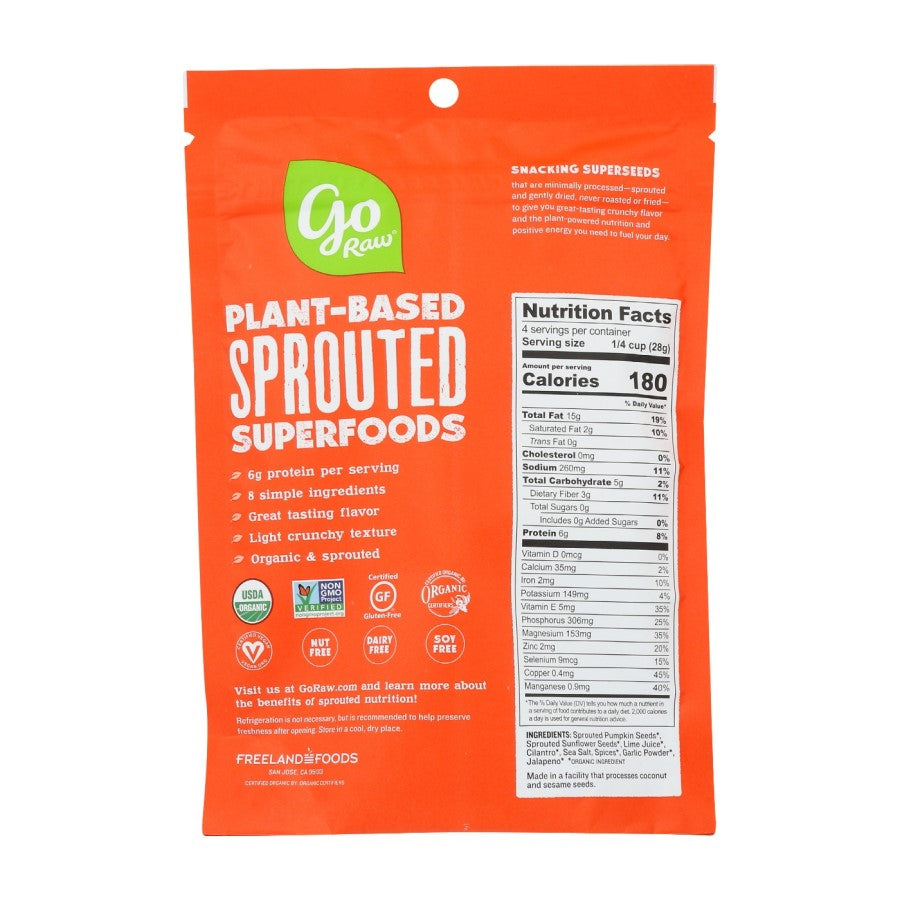 Go Raw Sprouted Organic Snacking Seeds Spicy Fiesta 113 g