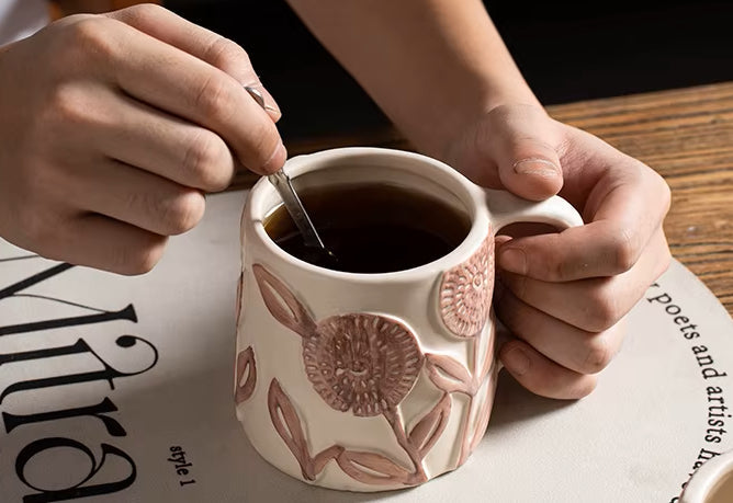 Organic Retro Craft Style Keramikbecher