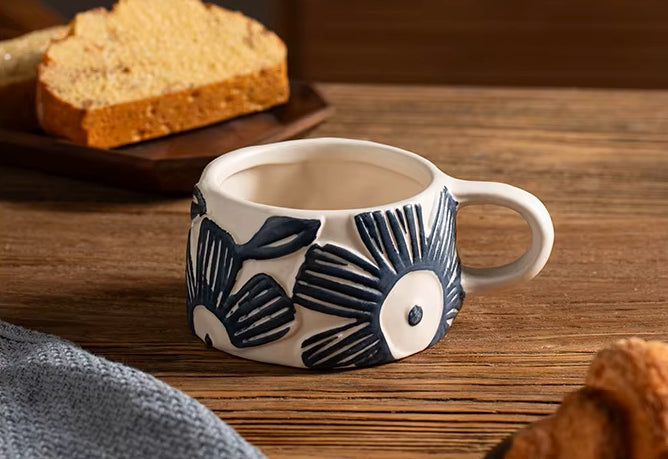Organic Retro Craft Style Keramikbecher