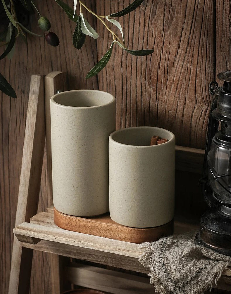 Organic Modern Style Holz & Keramik Siegelbare Lebensmittel Lager Gläser
