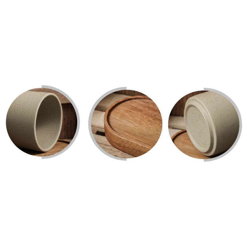 Organic Modern Style Holz & Keramik Siegelbare Lebensmittel Lager Gläser