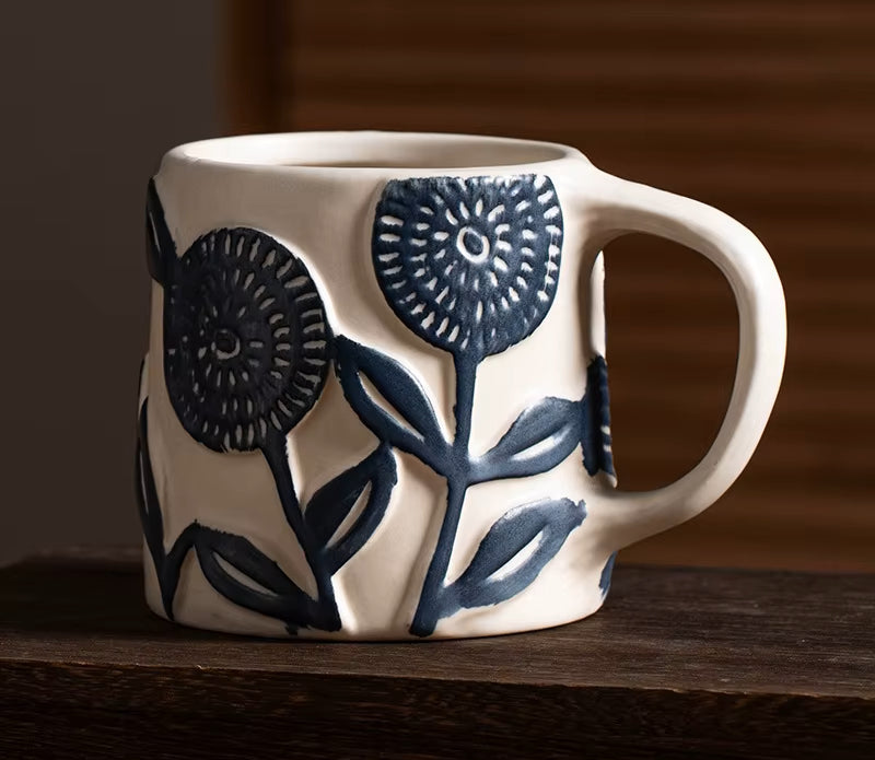 Organic Retro Craft Style Keramikbecher