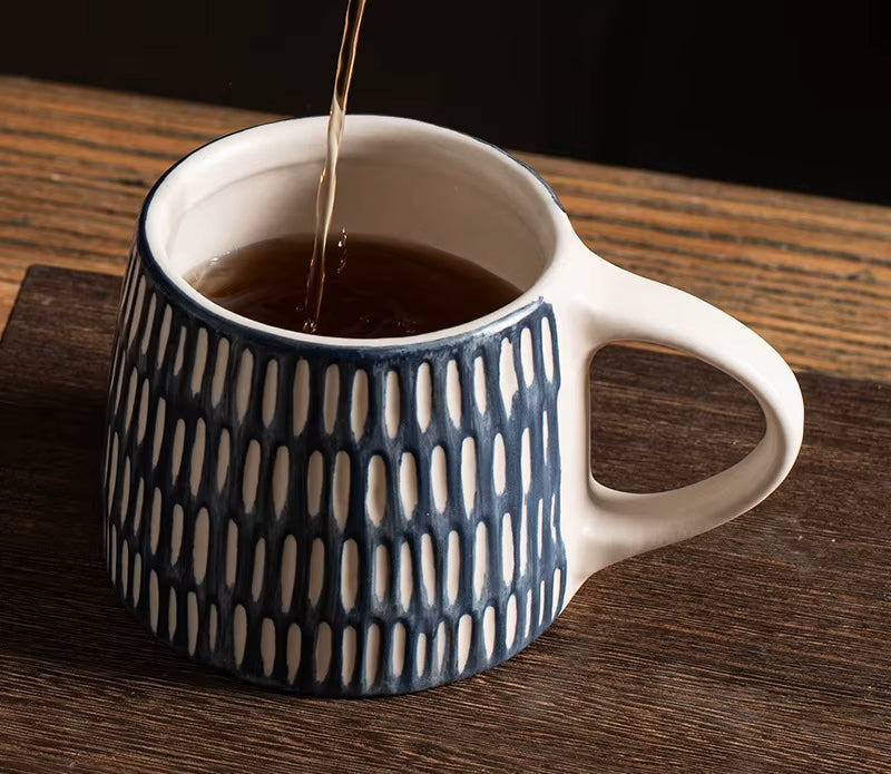 Organic Retro Craft Style Keramikbecher