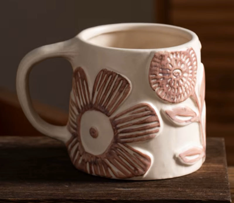 Organic Retro Craft Style Keramikbecher