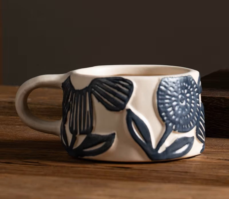 Organic Retro Craft Style Keramikbecher