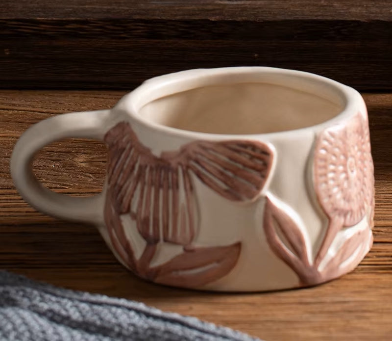 Organic Retro Craft Style Keramikbecher