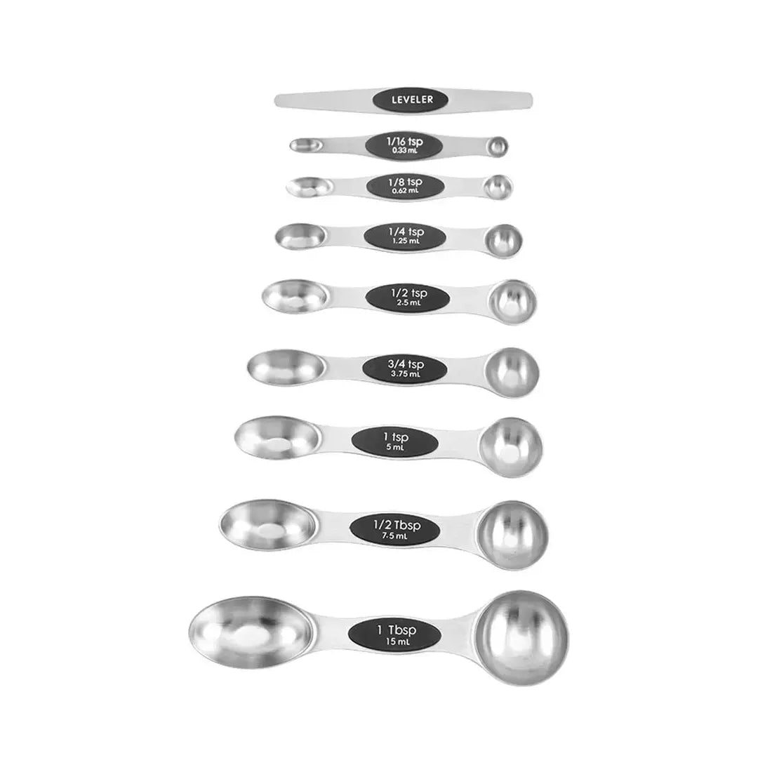 Alltägliches Edelstahlmagnet-Doppelkopf-Stapel-Messlöffel-Set