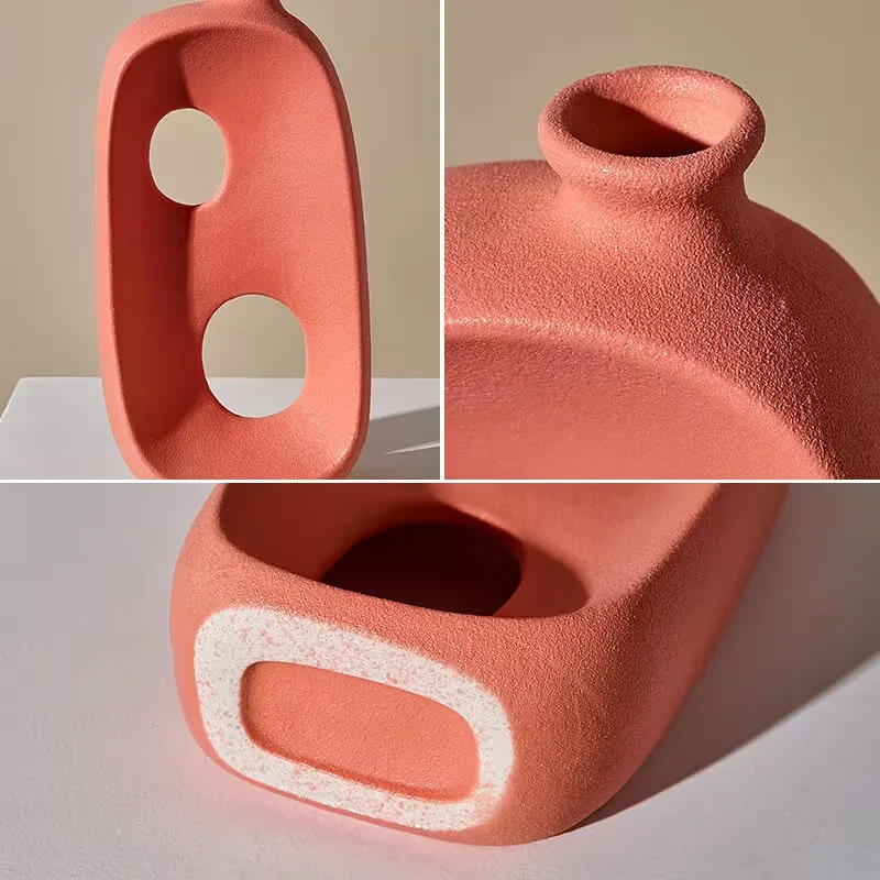 Abstrakte moderne Kunst Bunte Keramikvasen
