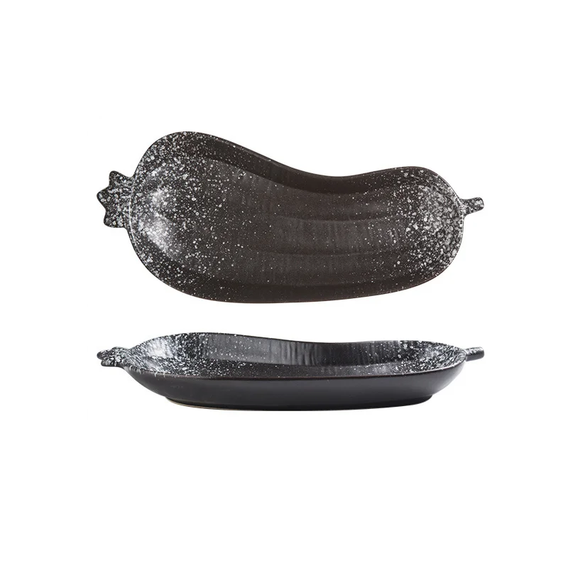 Auberginenförmige Keramik Dekorative Serveware
