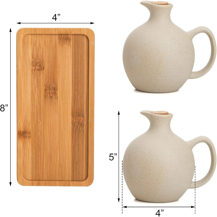 Organic Modern Style Keramiköl & Essig Gläser