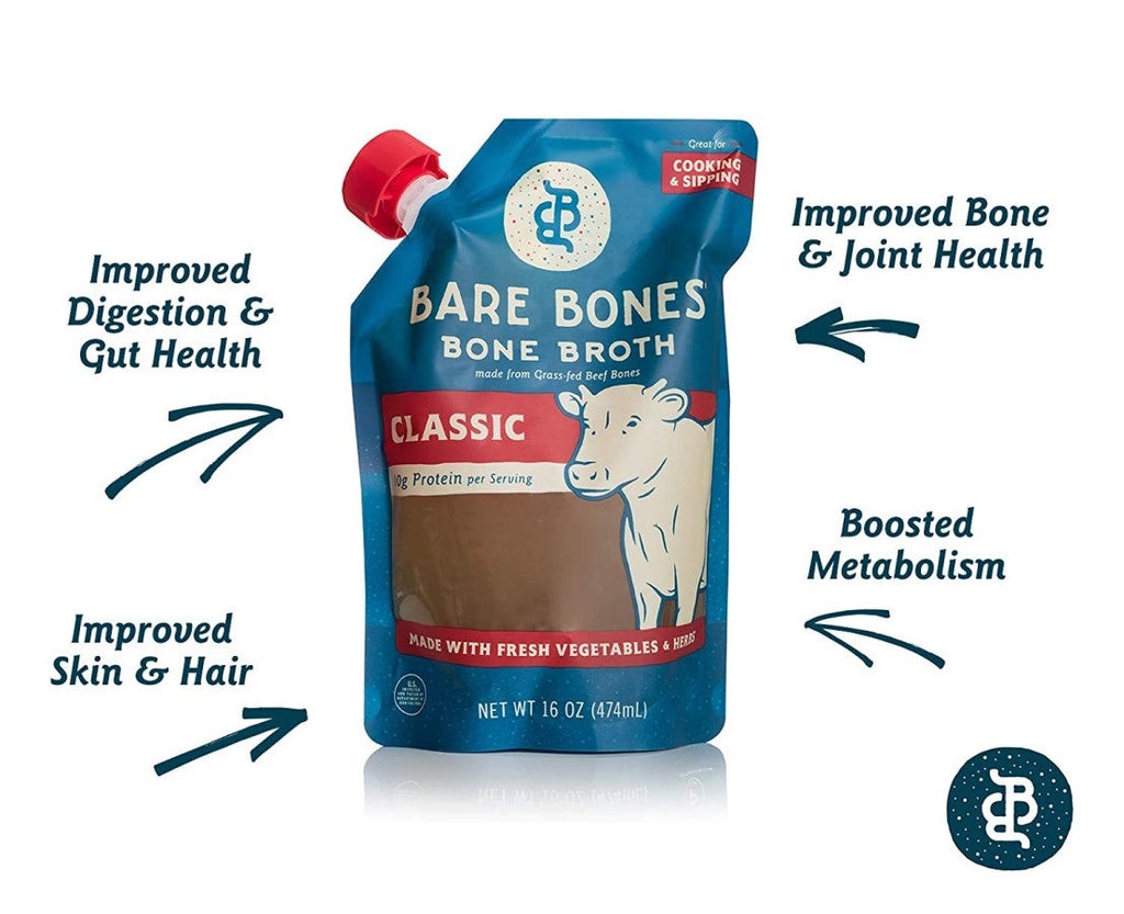 Bare Bones 100% Gras Fed Beef Bone Broth 454 g