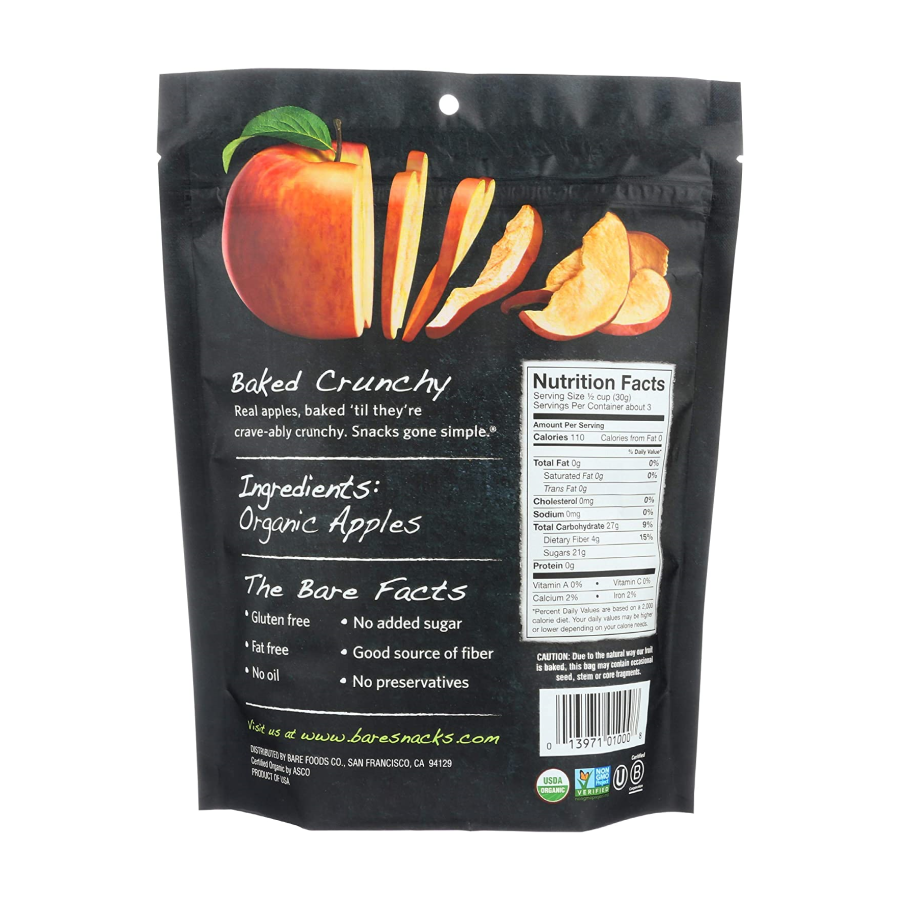 Bare Organic Fuji und Reds Apple Chips 85 g