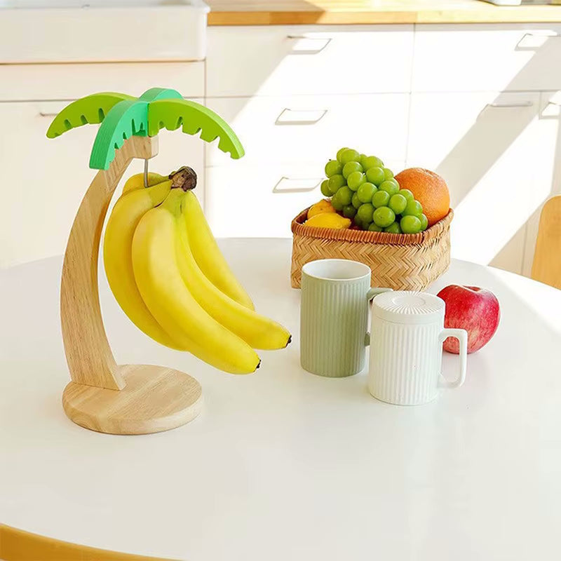 Tropische Palmenbaum Holz Countertop Bananenhänger