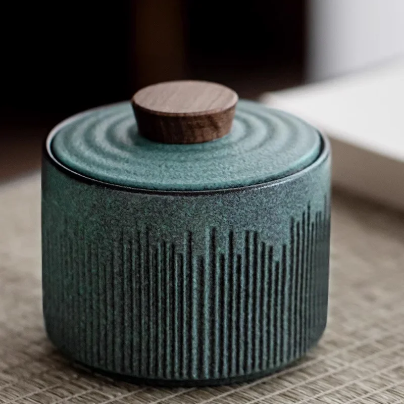 Tahoe Style Keramik Countertop Tee Caddy Storage Jar