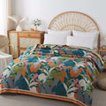 Tropische Dämmerung Reversible Baumwoll Steppdecke Coverlet Leichte Bettwäsche