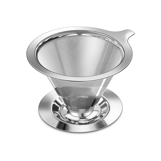 Wiederverwendbarer Edelstahl, über Kegel Kaffeefilterkorb