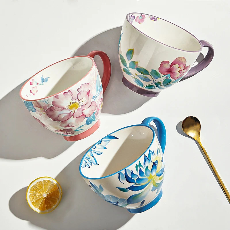 Aquarell Garten Stil Keramikbecher