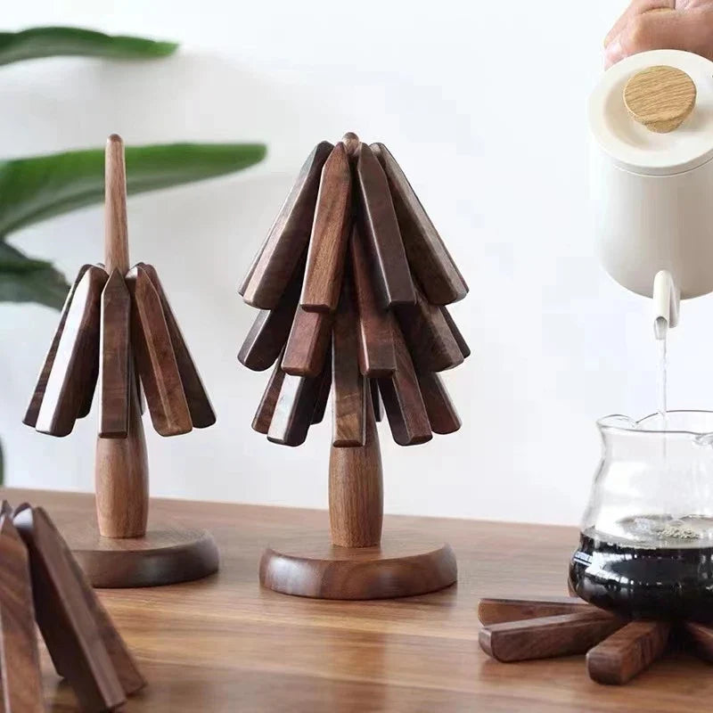 Holz kollabierbar Hot Pad Trivet Tree