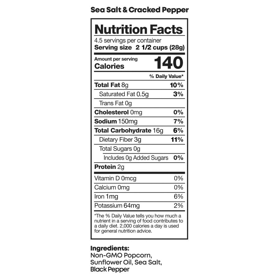 Schwarz Jewell Popcorn Meersalz & Cracked Pepper 128 g