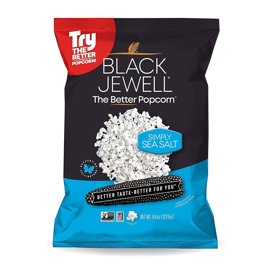 Schwarz Jewell Popcorn Einfach Meersalz 128 g