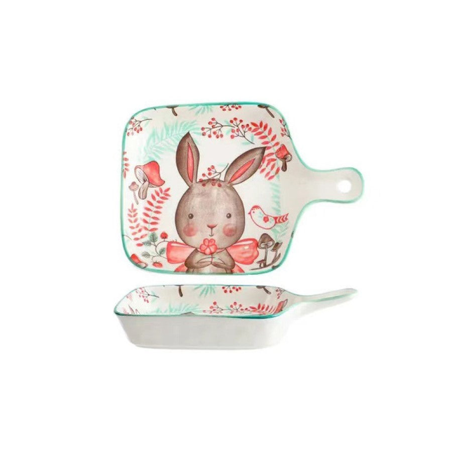 Adorable Nordic Forest Friends Keramikplatz Backpfannen mit Griff