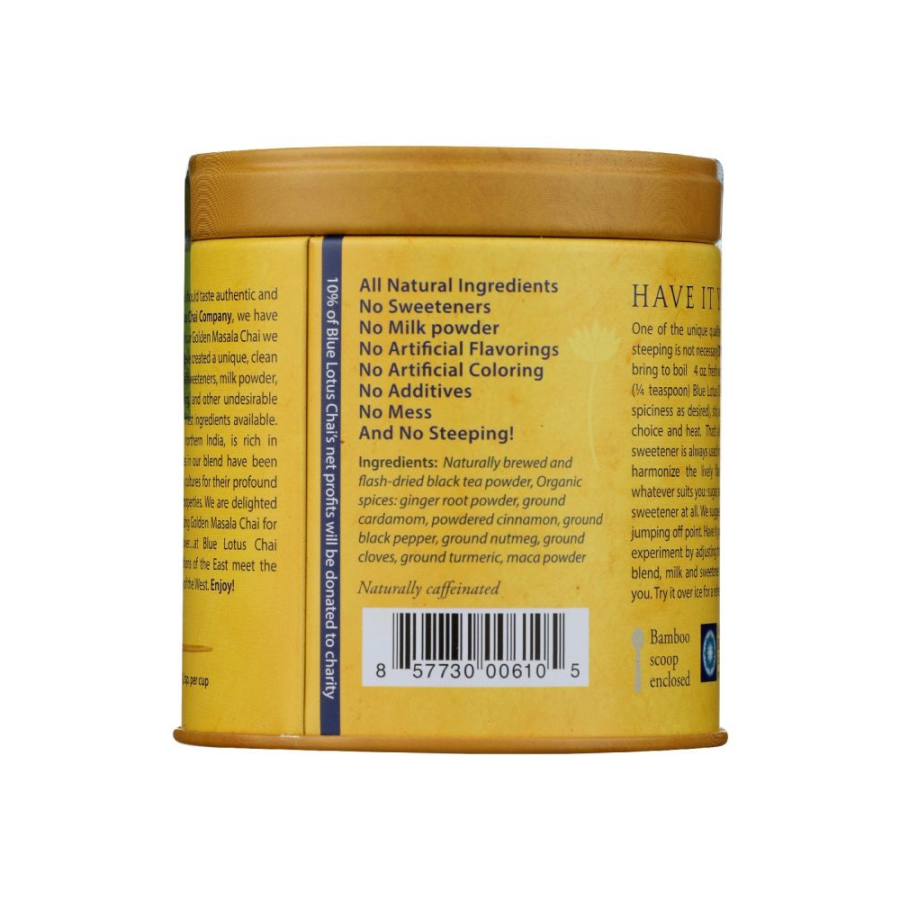 Blauer Lotus Chai Nicht-GVO Goldener Masala Chai Tee 85 g