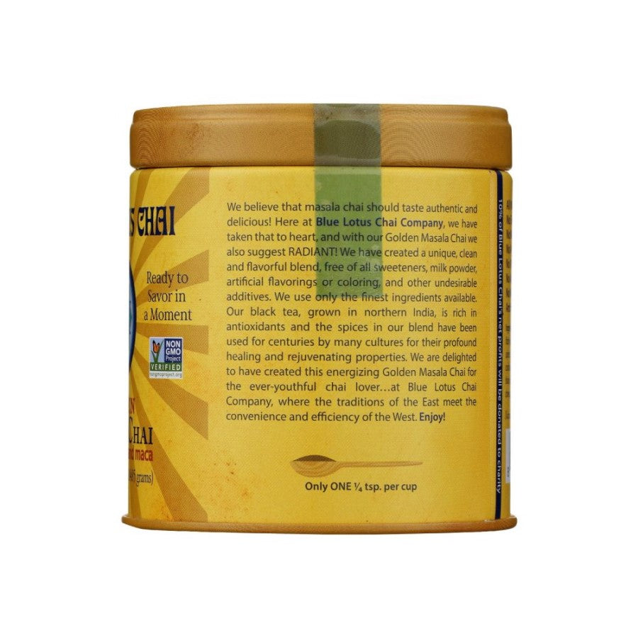 Blauer Lotus Chai Nicht-GVO Goldener Masala Chai Tee 85 g