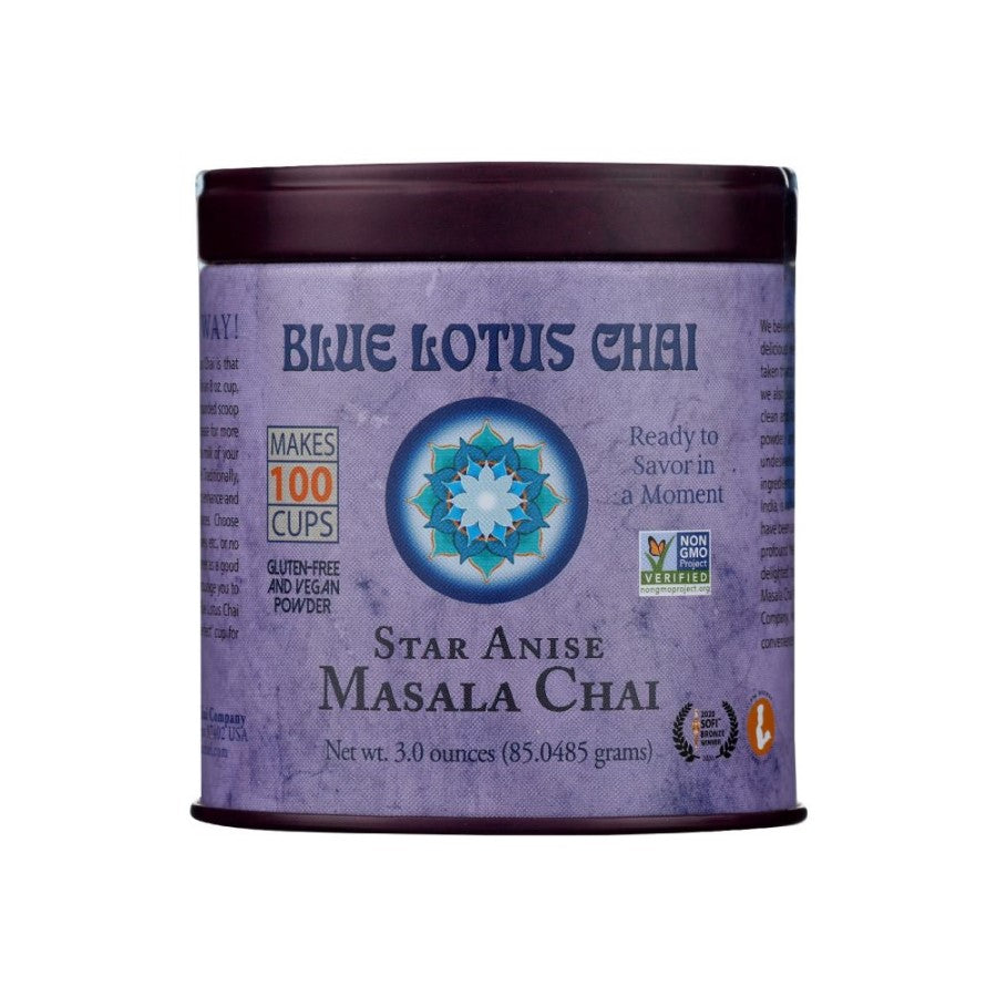 Blauer Lotus Chai Nicht-GVO-Star Anise Masala Chai Tee 85 g
