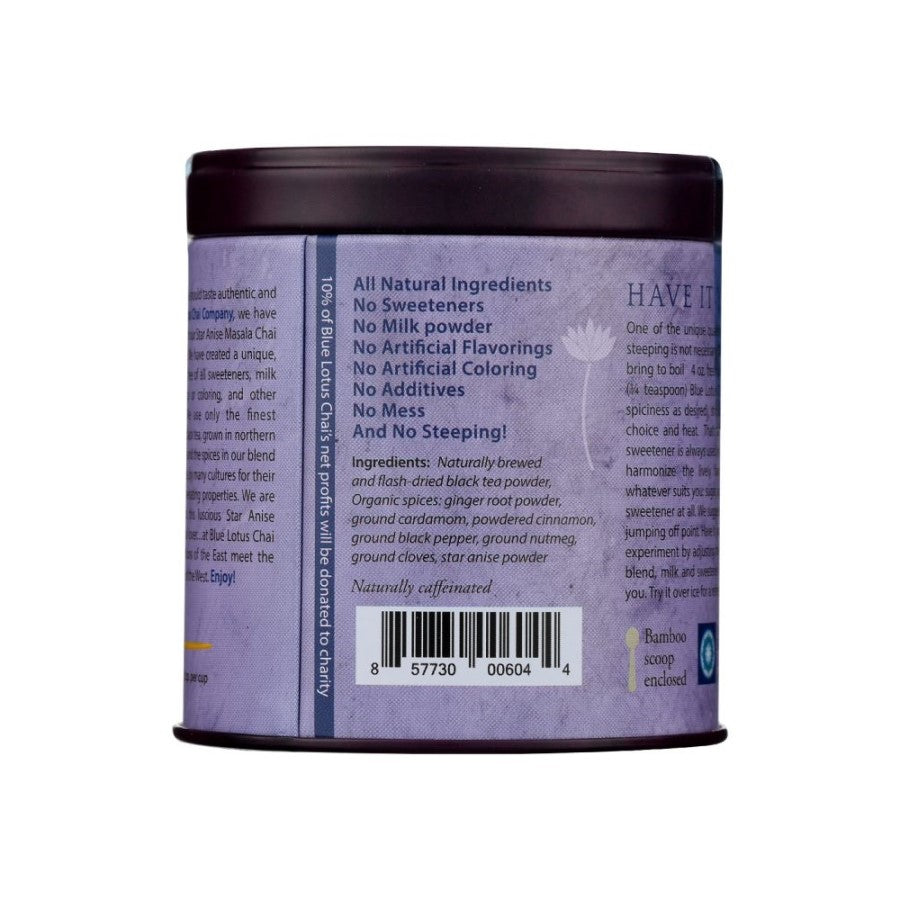 Blauer Lotus Chai Nicht-GVO-Star Anise Masala Chai Tee 85 g