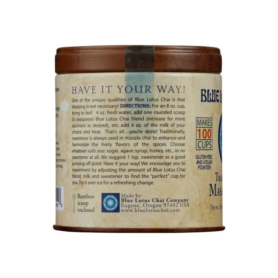 Blauer Lotus Chai Nicht-GVO Traditioneller Masala Chai Tee 85 g