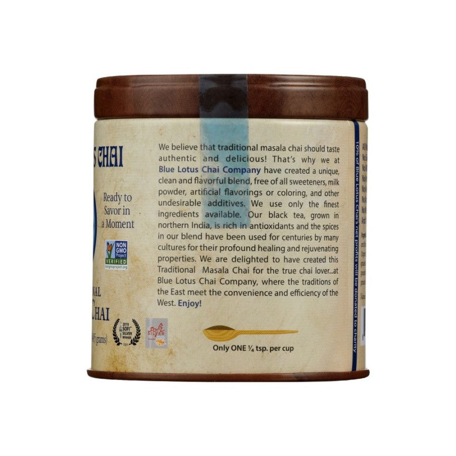 Blauer Lotus Chai Nicht-GVO Traditioneller Masala Chai Tee 85 g