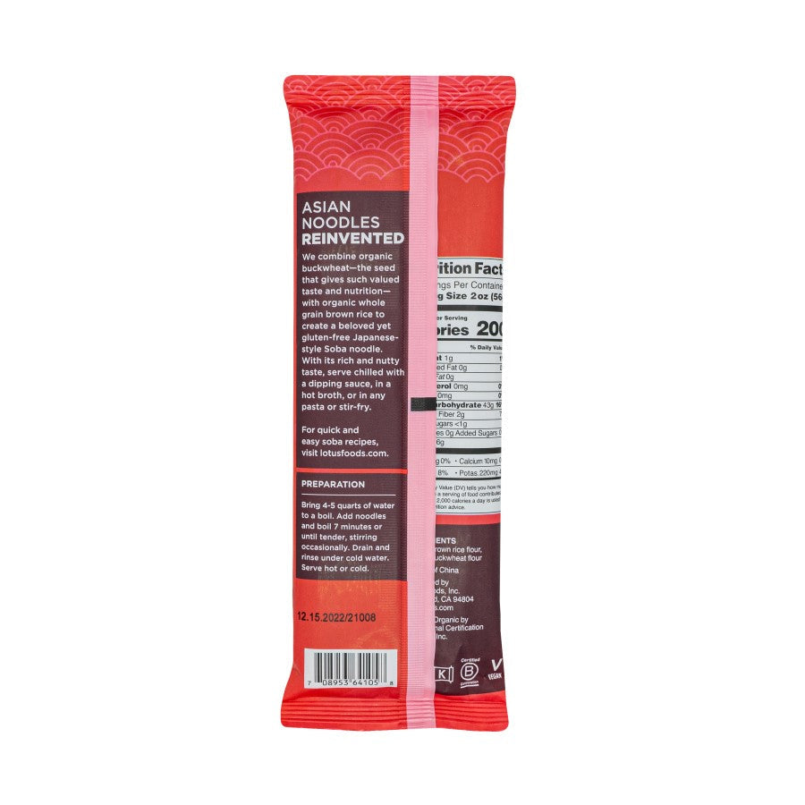 Lotus Foods Organic Buchweizen & Braun Soba Reisnudeln 227 g