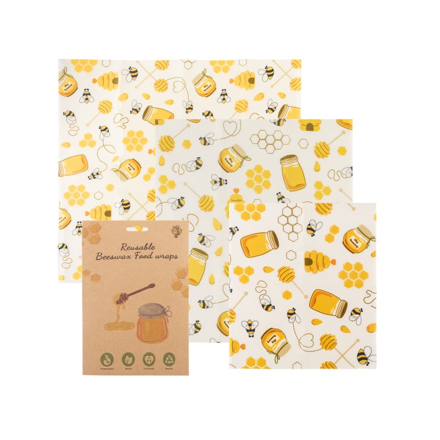 Bienenwachs-Wrap Assorted 3 Packung - Mehrere Drucke